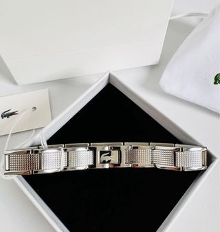 Pulsera Lacoste Stencil Acero Inox NUEVA