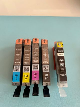 Cartuchos de tinta Canon CLI-551 (C, Y, M, BK)