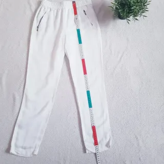 Pantalón verano cremalleras blanco zara woman S