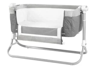 Minicuna gris con patas ajustables