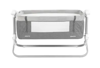 Minicuna gris con patas ajustables