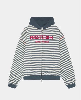 Casaco EME STUDIOS Riscas Azul e Branco