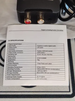 NUEVO, Convertidor Audio Digital a Analógico.