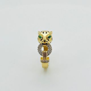 ANILLO PANTERA CON ESMALTE. Oro 18k