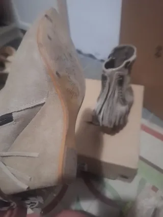 Botines ante beige talla 39