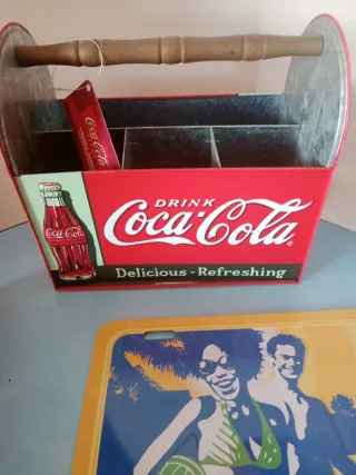 Set Oggetti Coca Cola: Portabottiglie, Penna, Vass