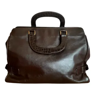 Borsa Fendi Boston in pelle marrone a tracolla anni '70