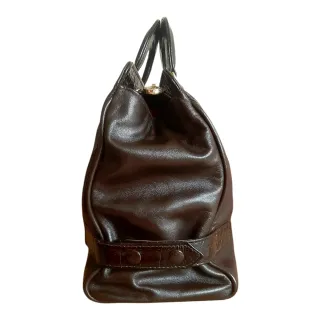 Borsa Fendi Boston in pelle marrone a tracolla anni '70