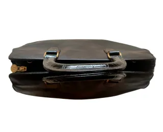 Borsa Fendi Boston in pelle marrone a tracolla anni '70