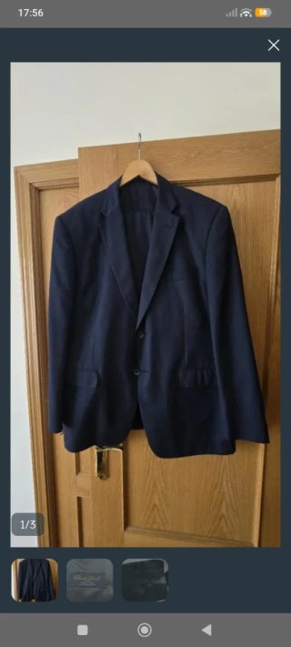 Traje de vestir de hombre azul