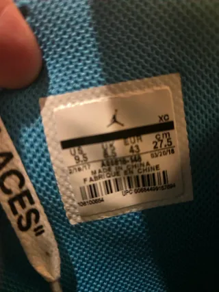 Nike Air Jordan 1 Off White UNC Blue EU 43 US 9.5