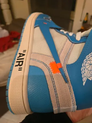 Nike Air Jordan 1 Off White UNC Blue EU 43 US 9.5