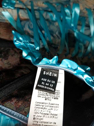 Corpiño SHEIN floral azul XL