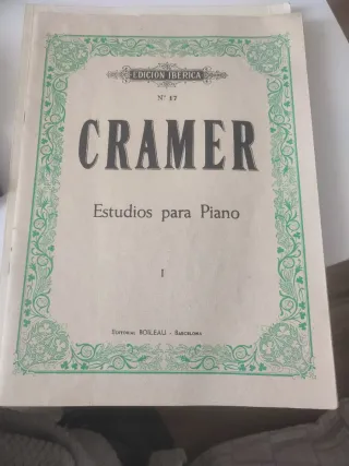 Cramer. Estudios para Piano. Edición Ibérica