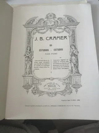 Cramer. Estudios para Piano. Edición Ibérica