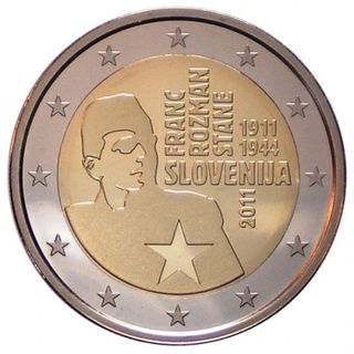 MONEDA CONMEMORATIVA 2€ ESLOVENIA 2011. F. ROZMAN