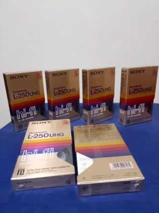 Lote 6 cintas Beta Sony L-250 UHG Hifi