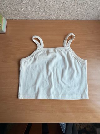 Top Nike Blanco Bordado Talla L