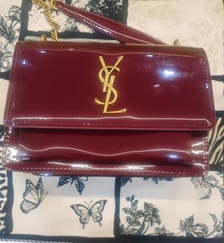 Bolso YSL Sunset Rojo Charol