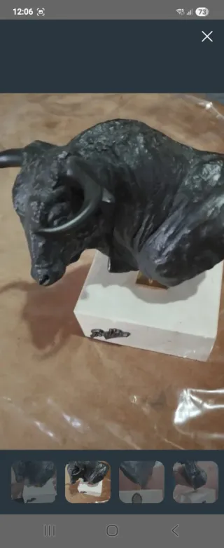 Figura Bronce Toro Busto Andrés Peralta