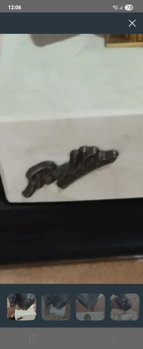 Figura Bronce Toro Busto Andrés Peralta