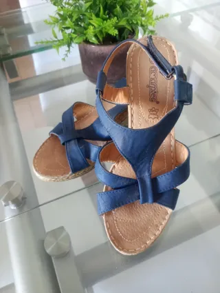 Zapatos azules talla 38 los 2 pares