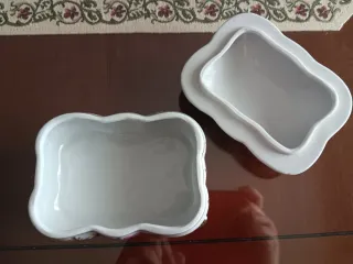 Joyero antiguo porcelana floral