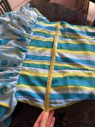 Traje Flamenca Azul y Verde Lima