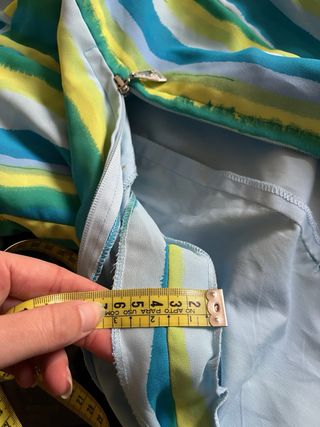 Traje Flamenca Azul y Verde Lima