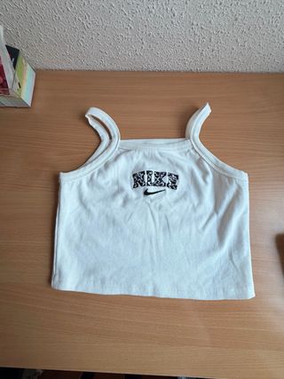 Top Nike blanco custom animal print