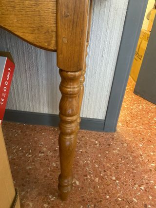 Mesa auxiliar madera y granito