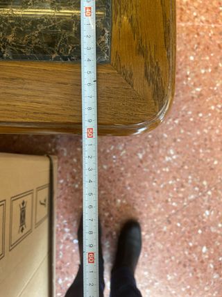 Mesa auxiliar madera y granito