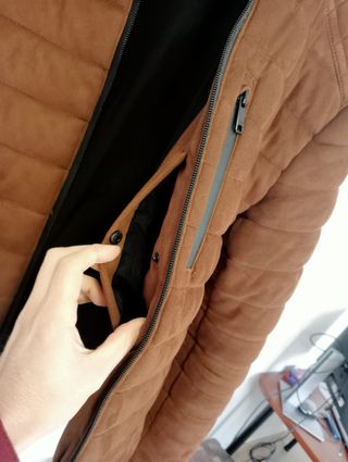 Chaqueta acolchada efecto ante