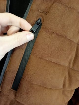 Chaqueta acolchada efecto ante