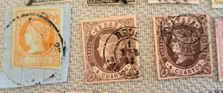 Lote Sellos Isabel II.