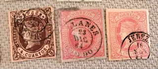 Lote Sellos Isabel II.