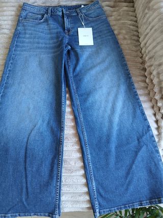 Pantalón vaquero ancho Tuzzi azul