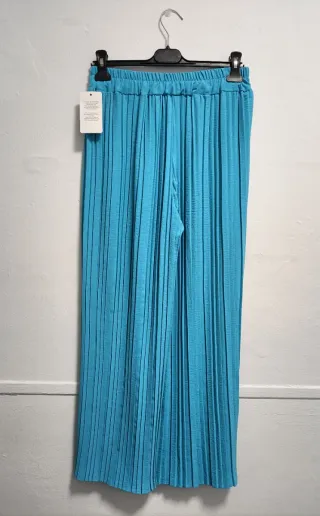 Pantalón mujer ancho plisado