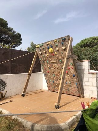 Pared de escalada para entrenar