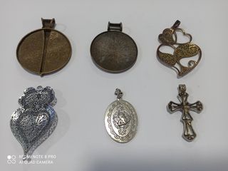 Lote 6 Pendentes Boho/Étnicos - Coração Viana, Cru