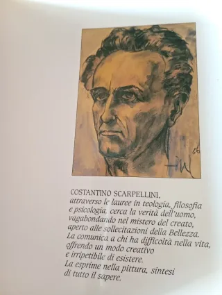 Dipinto paesaggio marino con alberi