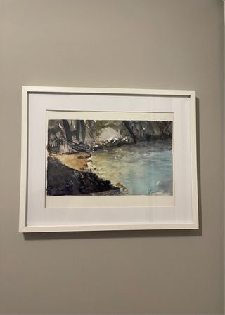 Acuarela original firmada Serie Playas d Cantabria