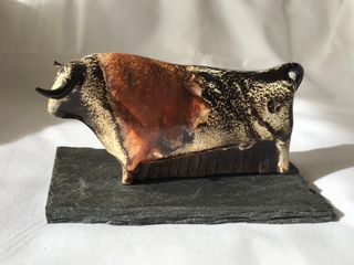 Escultura Toro Cerámica José María Gil Artesanal