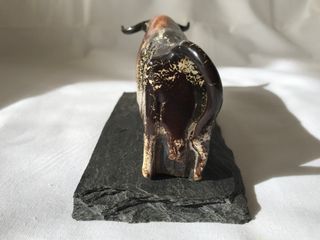 Escultura Toro Cerámica José María Gil Artesanal