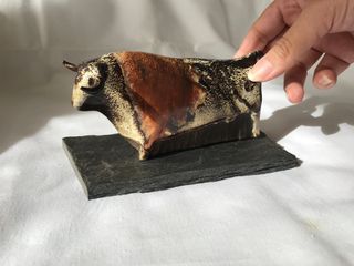 Escultura Toro Cerámica José María Gil Artesanal