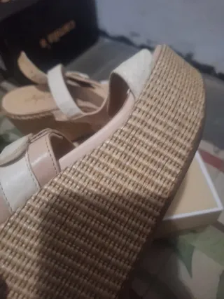 Sandalias ALPE Piel Beige/Rosa Talla 38