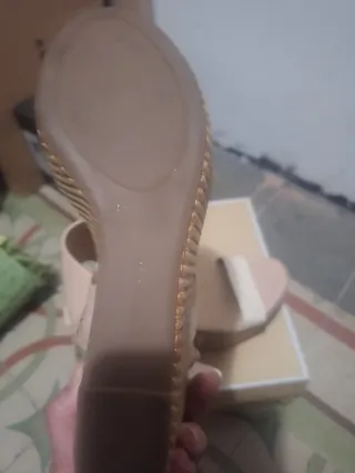 Sandalias ALPE Piel Beige/Rosa Talla 38