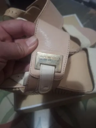 Sandalias ALPE Piel Beige/Rosa Talla 38