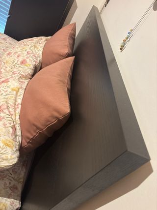 Cabecero de cama de madera color wengue