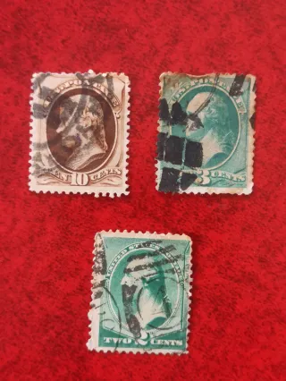 Álbum 89 Sellos Estados Unidos antiguos.